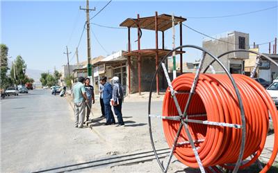 عملیات اجرایی طرح فیبر نوری شهر گراب آغاز شد